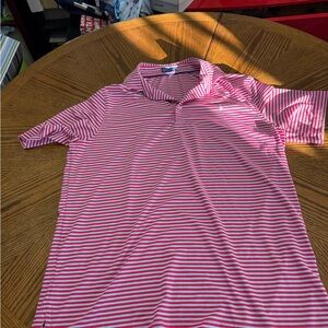 Stitch Classic Pink Striped Polo Shirt for Men